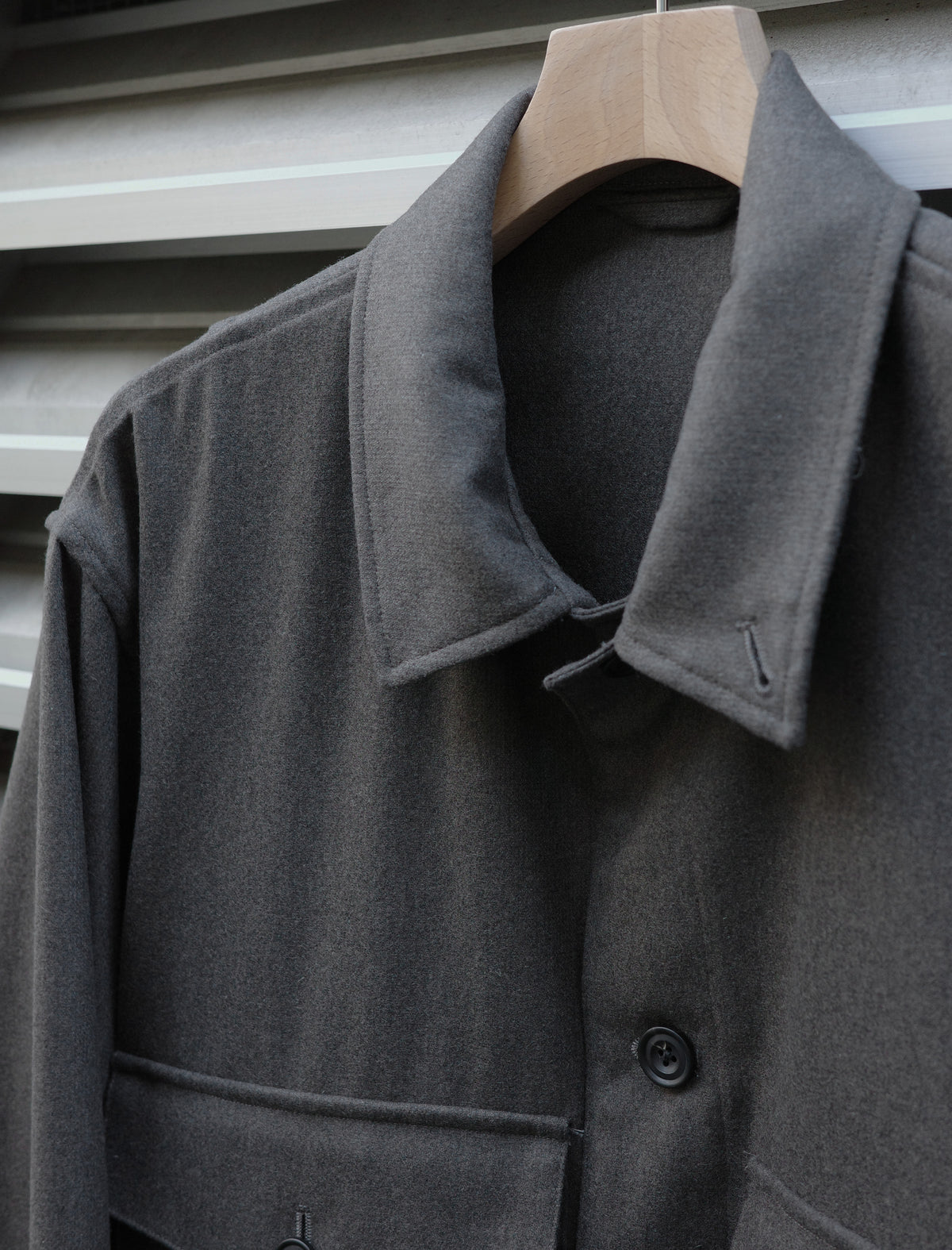 ULTERIOR W/Cash Panama Cloth Hunting Jacket - Dust Grey