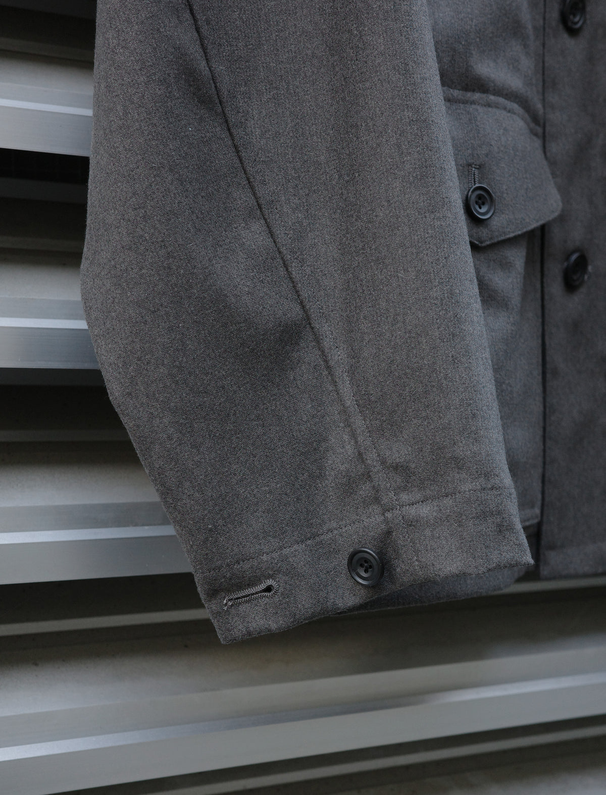 ULTERIOR W/Cash Panama Cloth Hunting Jacket - Dust Grey