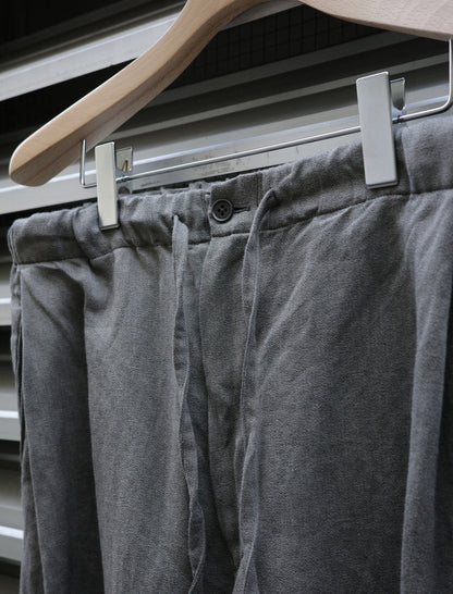ULTERIOR Washed C/L Corkscrew Drawstring Pants Khaki Grey