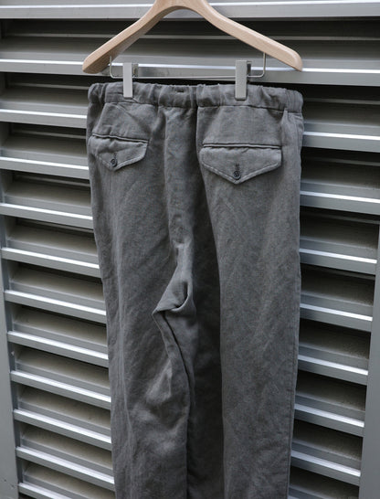 ULTERIOR Washed C/L Corkscrew Drawstring Pants Khaki Grey