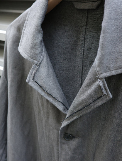ULTERIOR Washed C/L Corkscrew Jacket Khaki Grey
