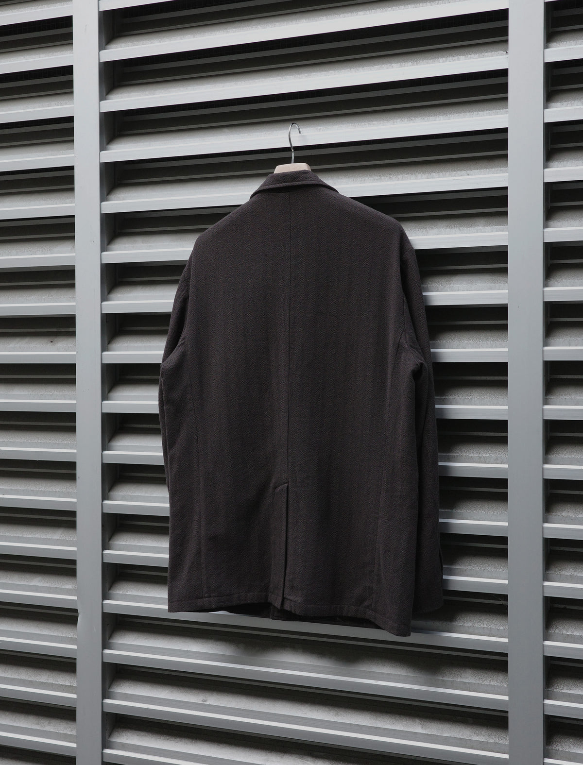 ULTERIOR Washed W/S Herringbone DB Jacket - Dark Brown