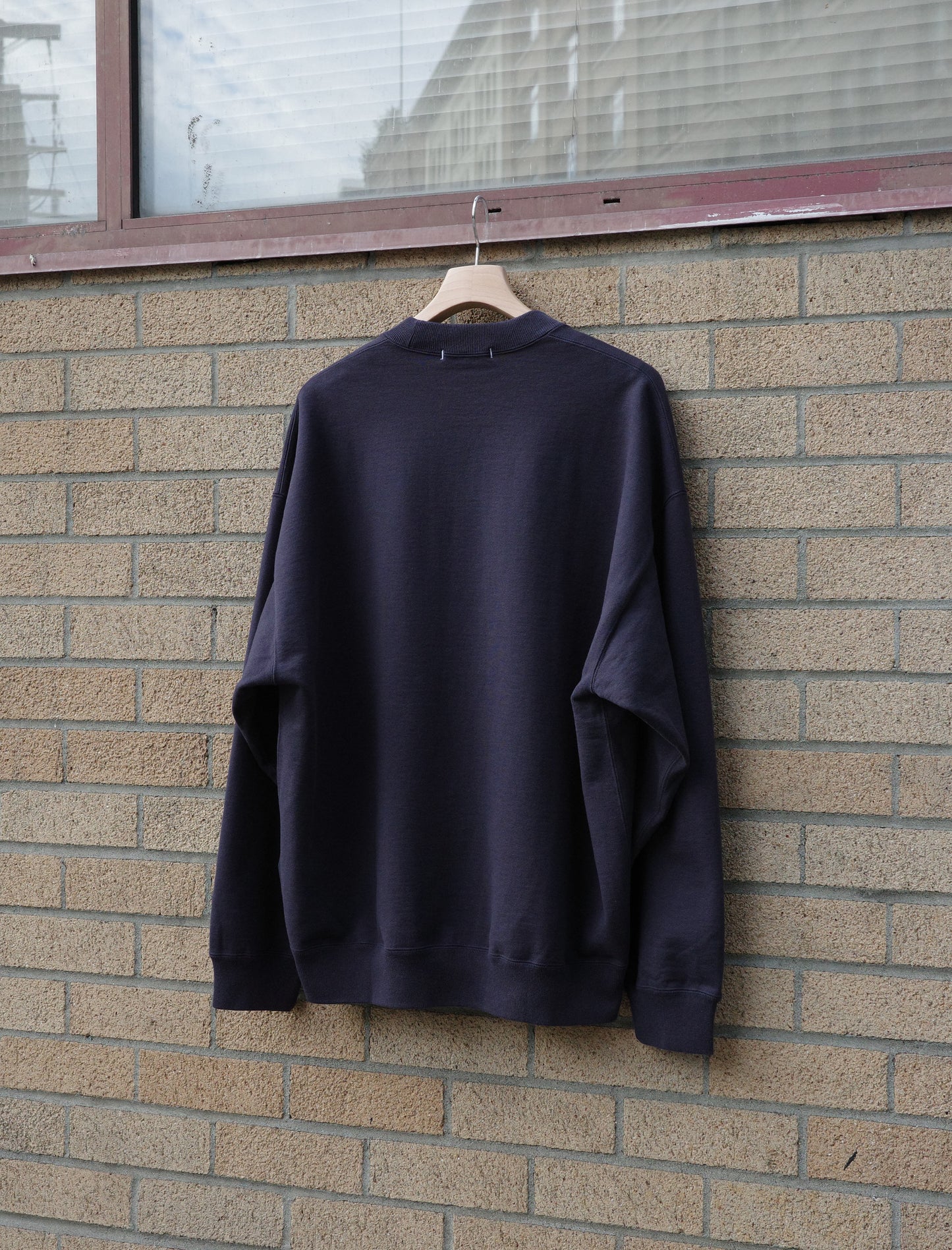 Y Organic Cotton Blend Heavyweight Fleece Crewneck - Navy