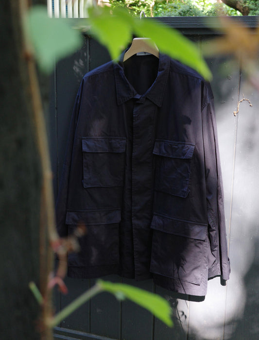 Y Organic Cotton High Density Satin Blouson - Navy