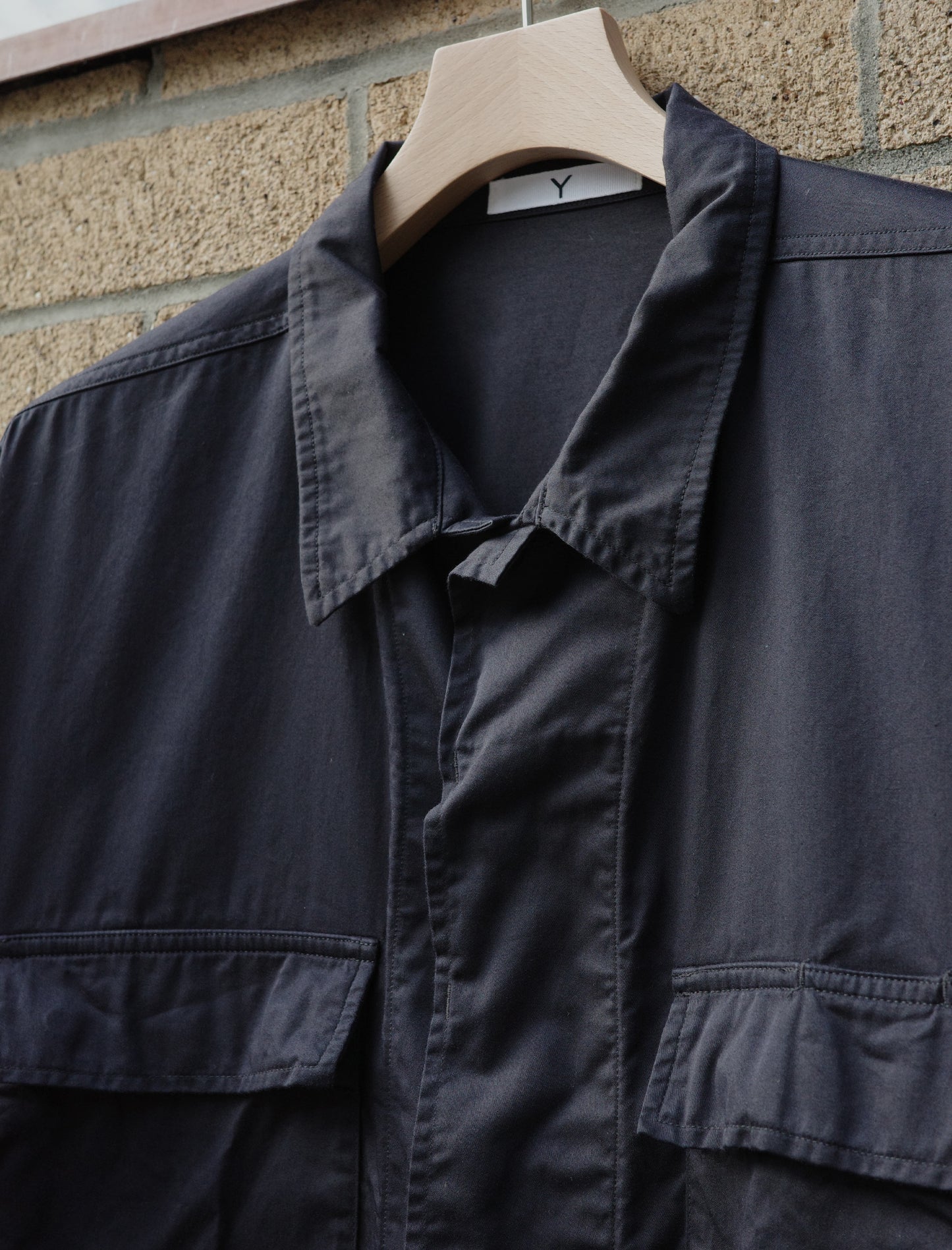 Y Organic Cotton High Density Satin Blouson - Navy