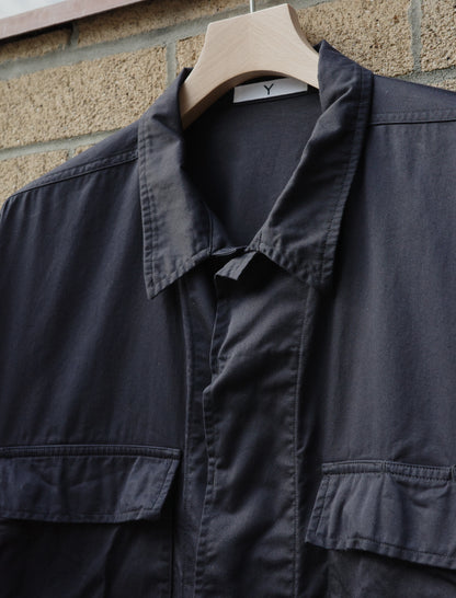 Y Organic Cotton High Density Satin Blouson - Navy