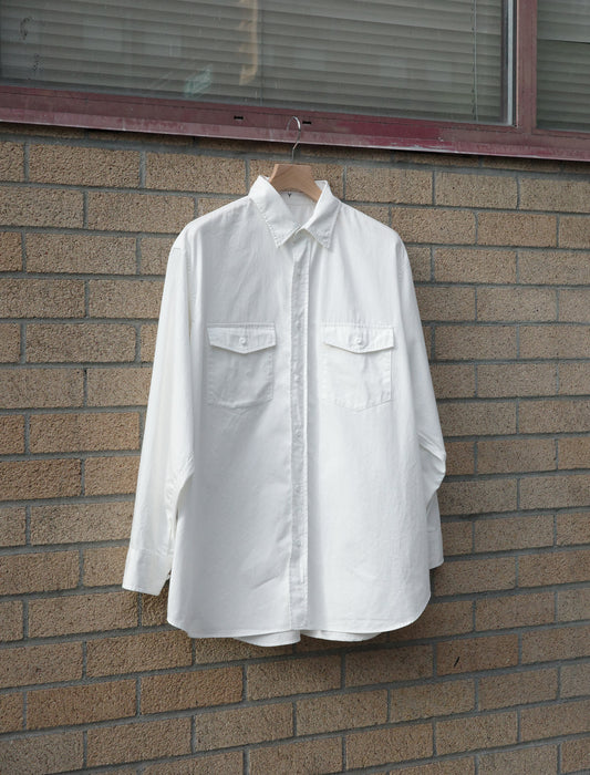 Y Organic Cotton High Density Satin Shirt - White