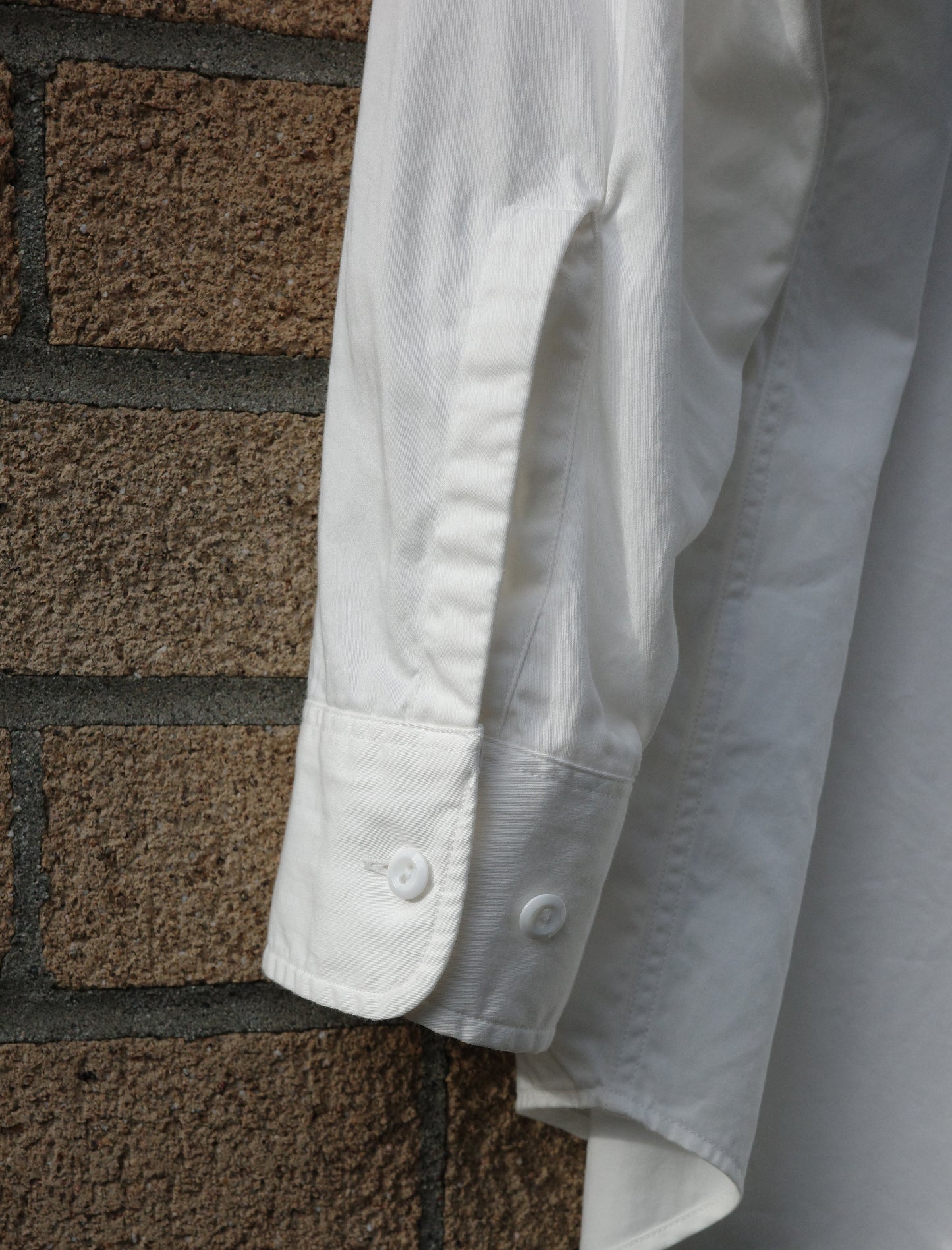 Y Organic Cotton High Density Satin Shirt - White