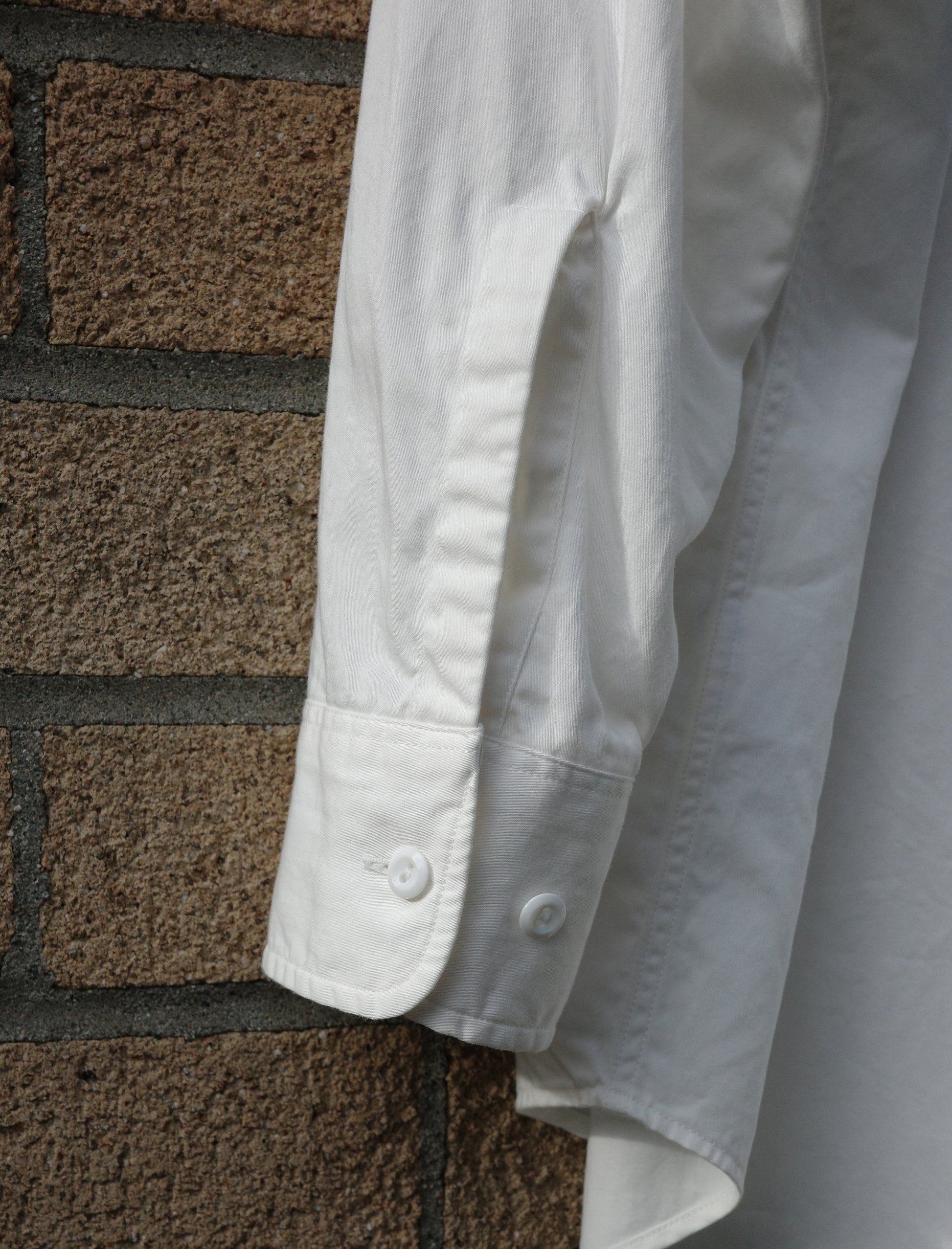 Y Organic Cotton High Density Satin Shirt - White
