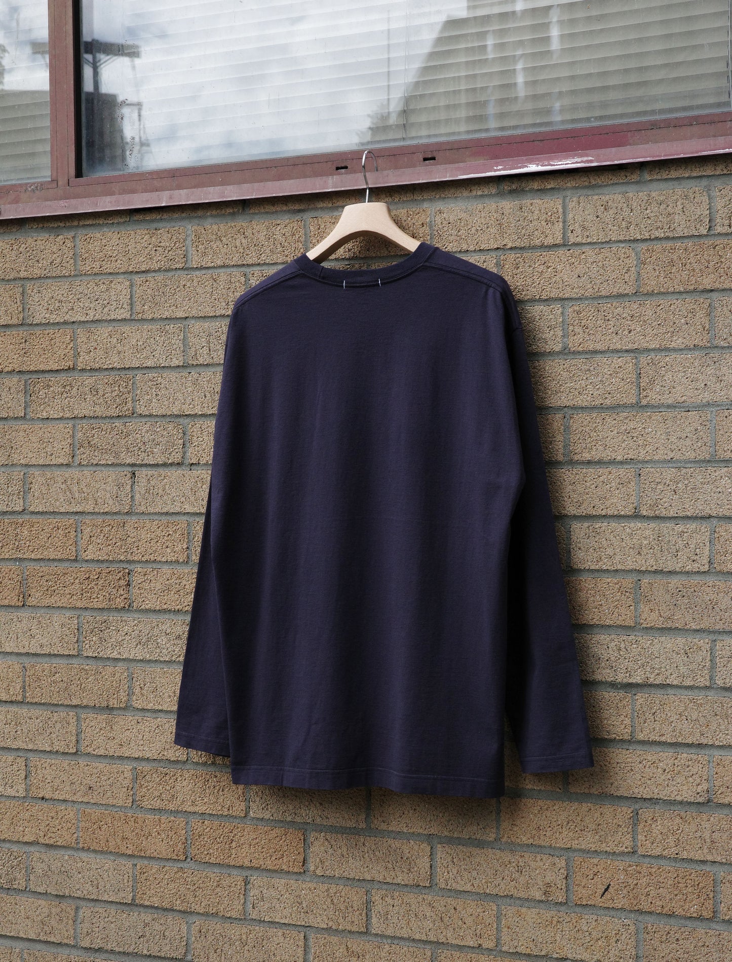 Y Organic Cotton Jersey L/S Tee - Navy