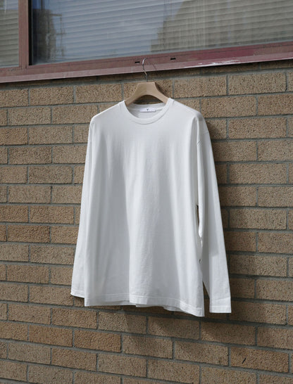 Y Organic Cotton Jersey L/S Tee - White