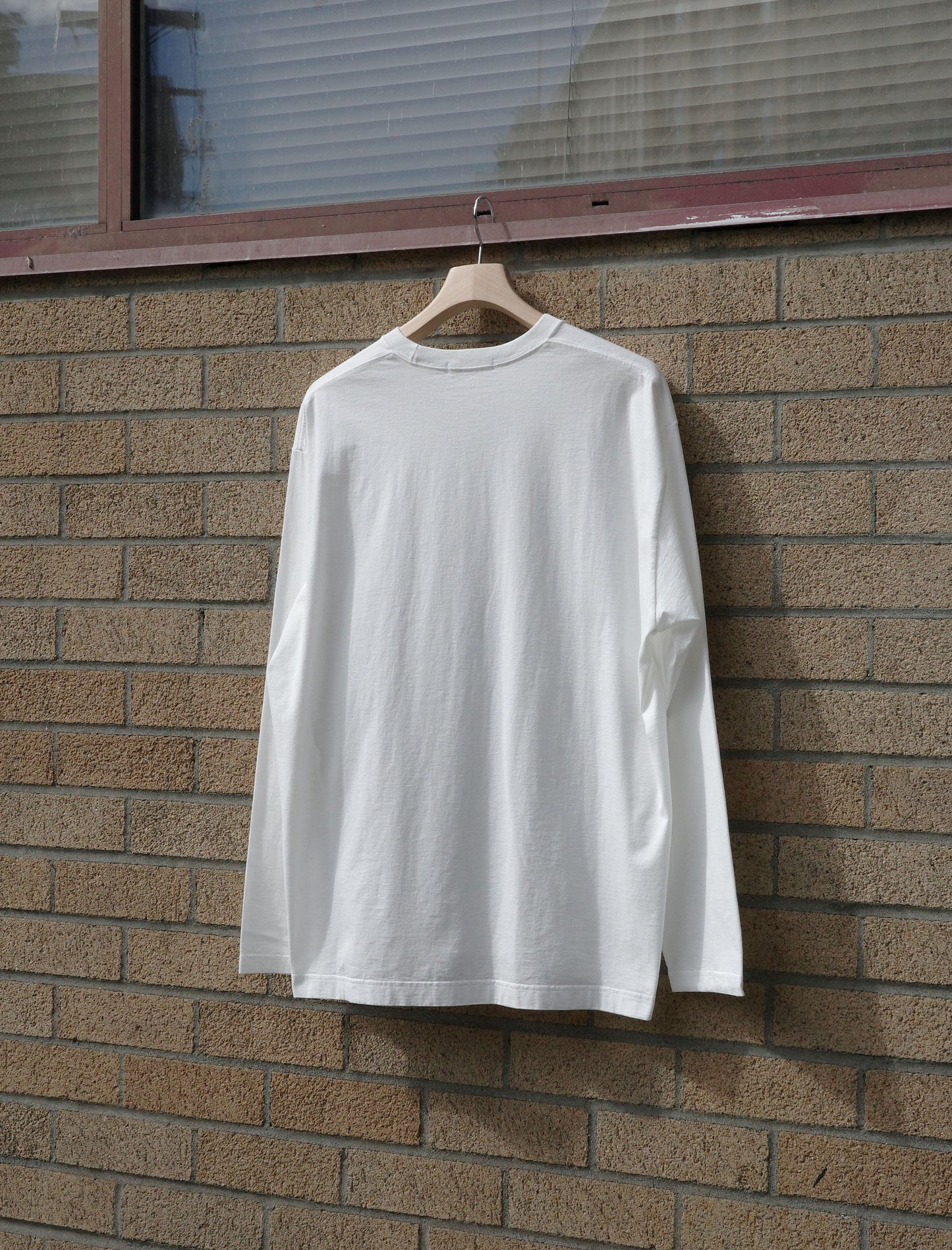 Y Organic Cotton Jersey L/S Tee - White