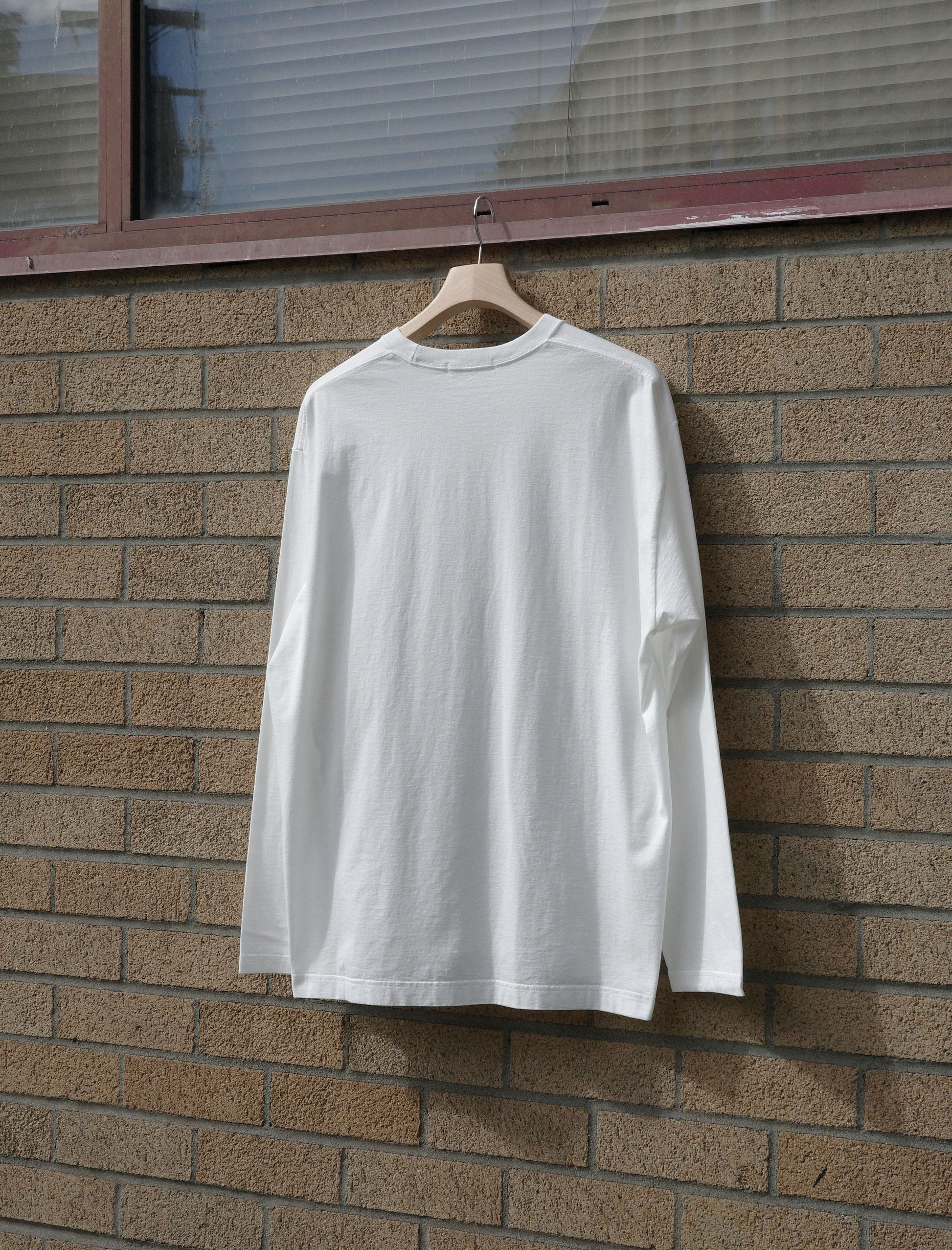 Y Organic Cotton Jersey L/S Tee - White
