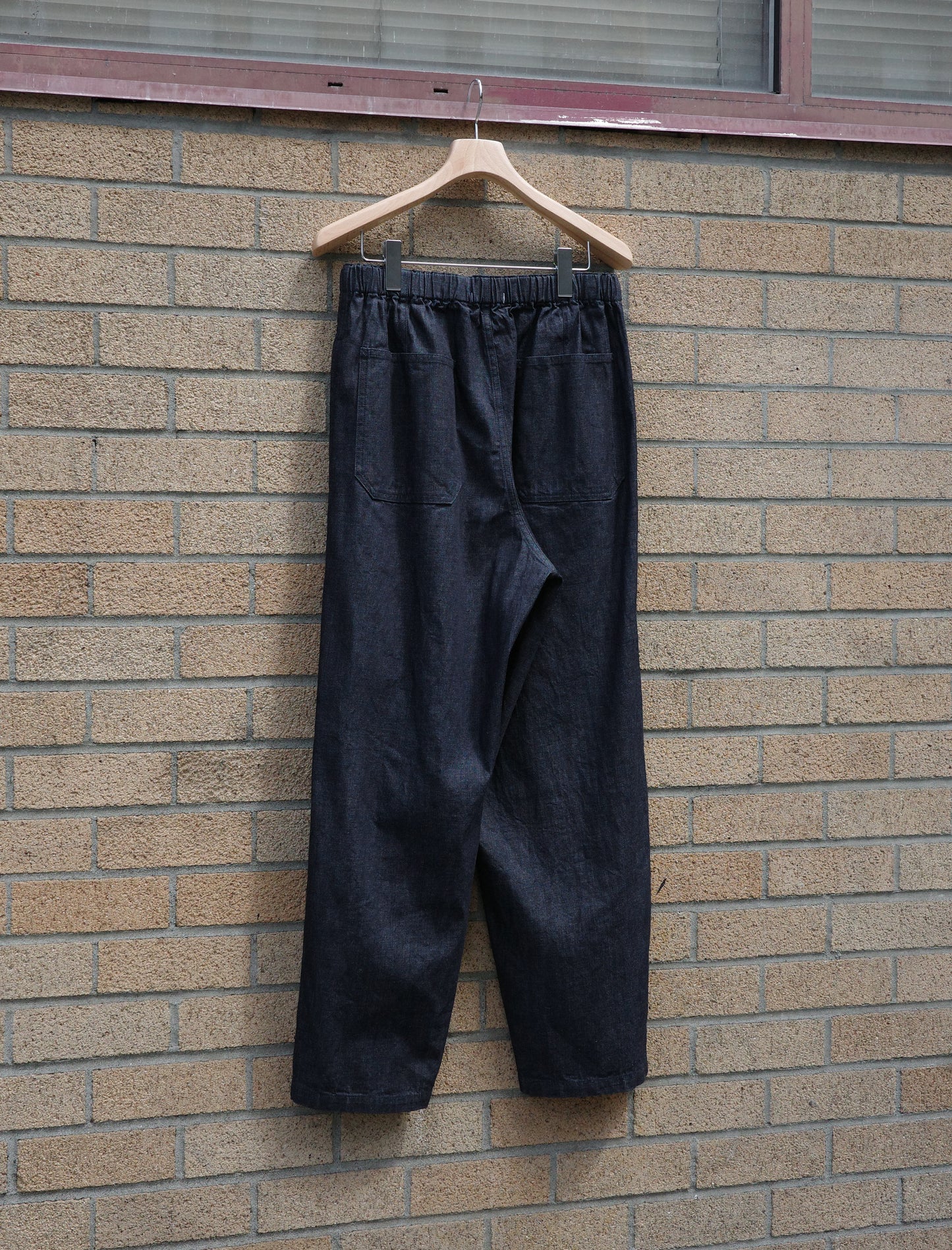 Y Organic Cotton Light Denim Trousers - Navy