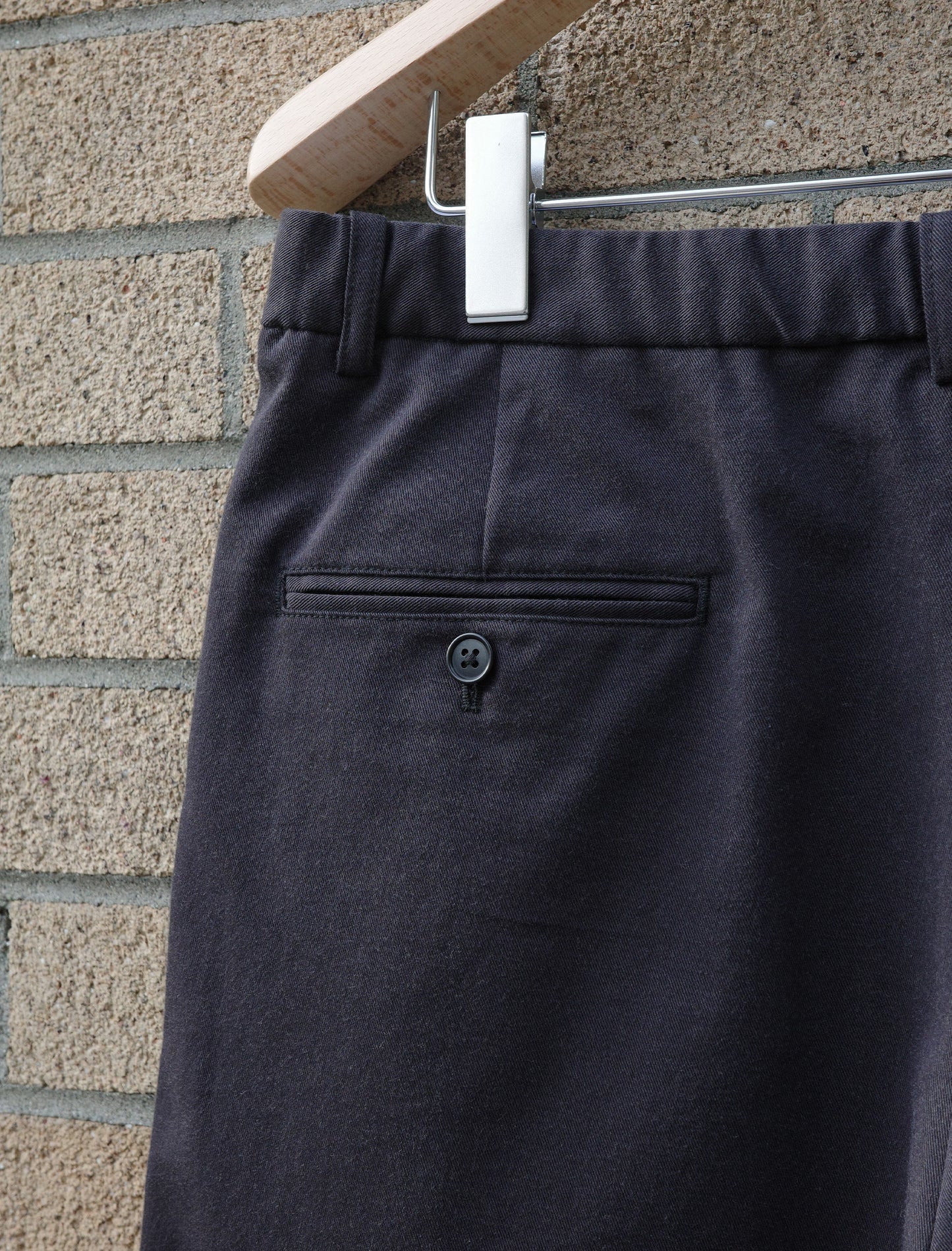 Y Organic Cotton Tencel Chino Trousers - Navy