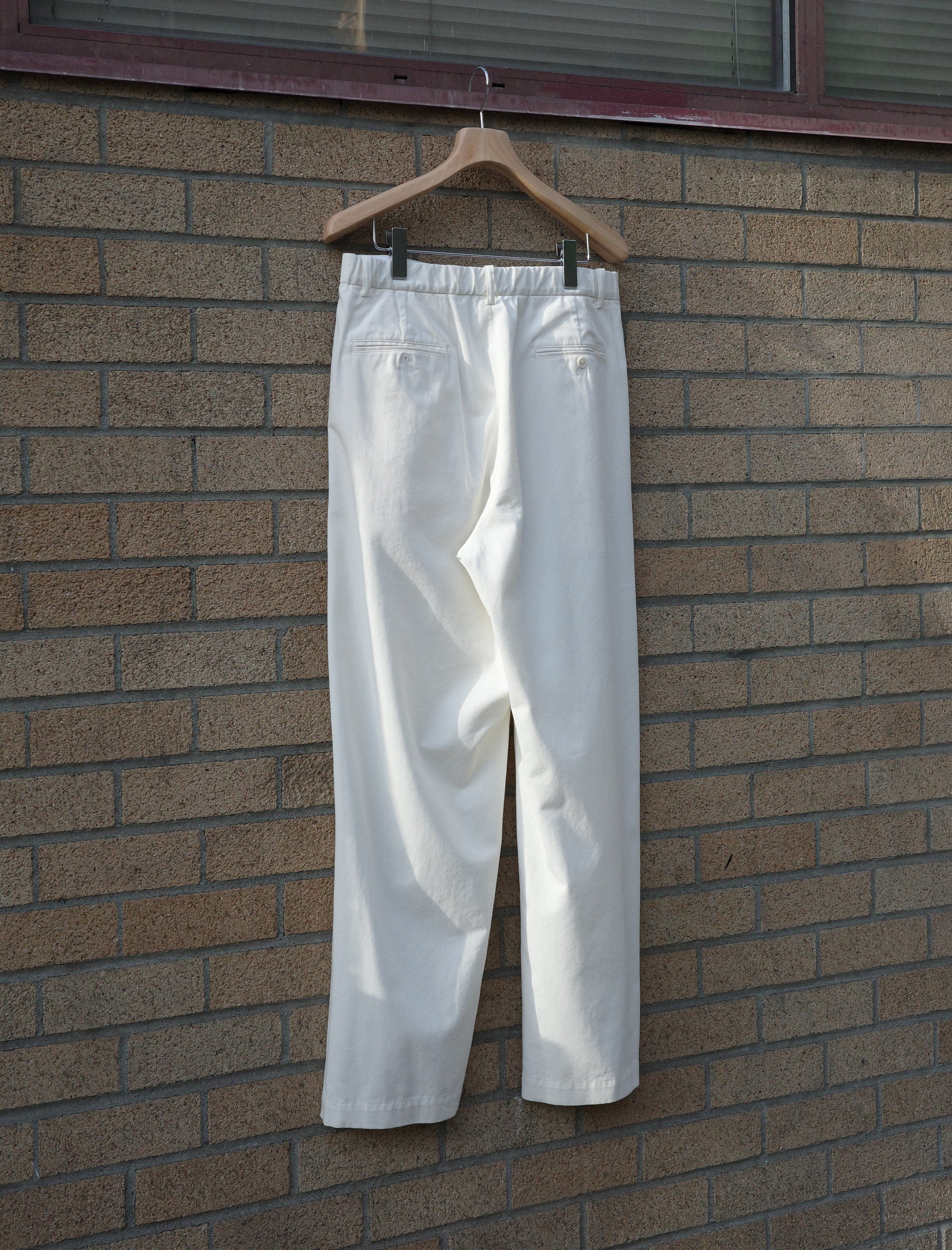 Y Organic Cotton Tencel Chino Trousers - White