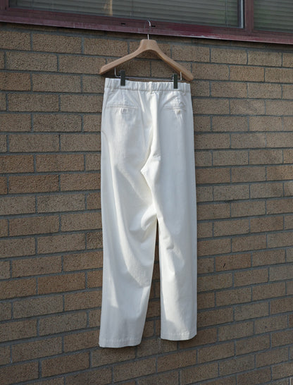 Y Organic Cotton Tencel Chino Trousers - White