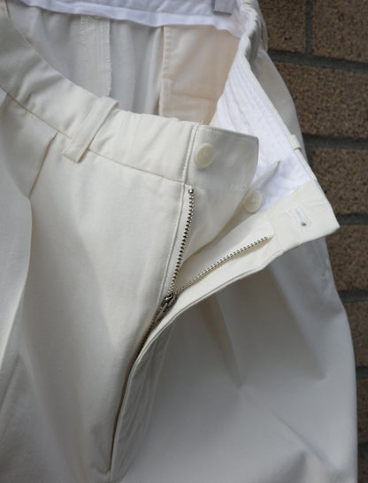 Y Organic Cotton Tencel Chino Trousers - White