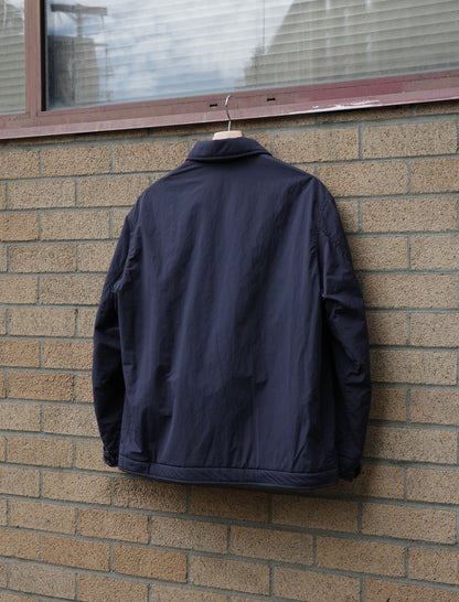 Recycle Nylon Mix Taffeta / Polyester Fleece Coat - Navy