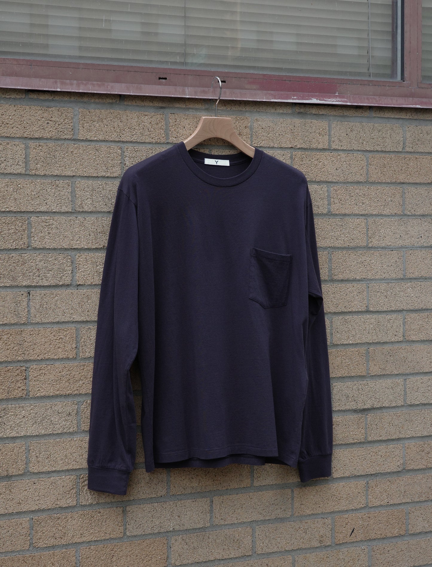 Y Soft Organic Cotton Jersey L/S T-Shirt - Navy