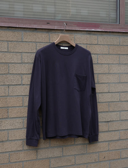 Y Soft Organic Cotton Jersey L/S T-Shirt - Navy