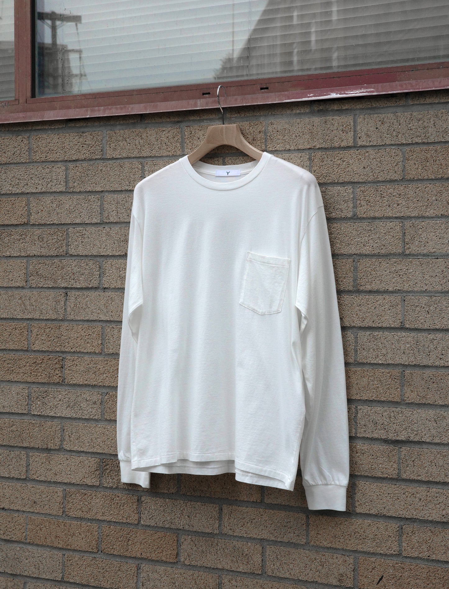 Y Soft Organic Cotton Jersey L/S T-Shirt - White