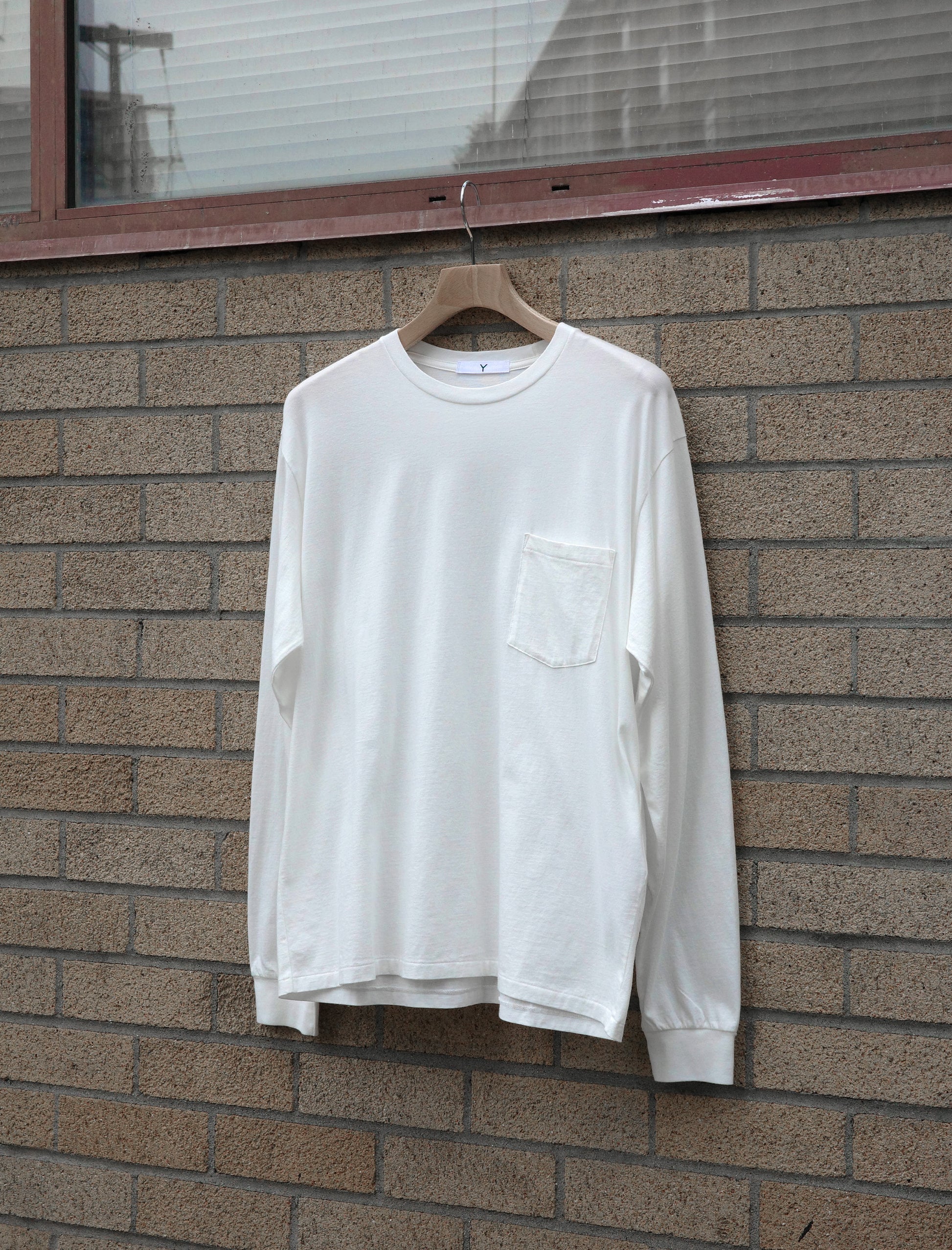 Y Soft Organic Cotton Jersey L/S T-Shirt - White