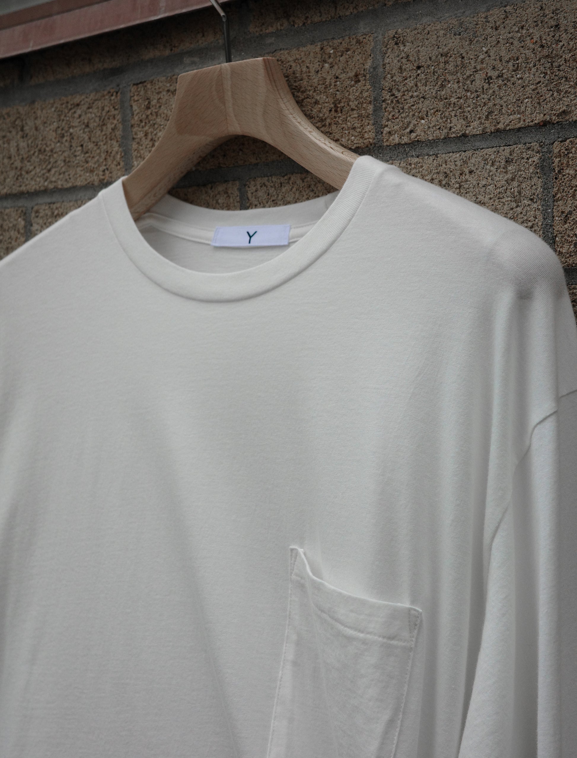Y Soft Organic Cotton Jersey L/S T-Shirt - White