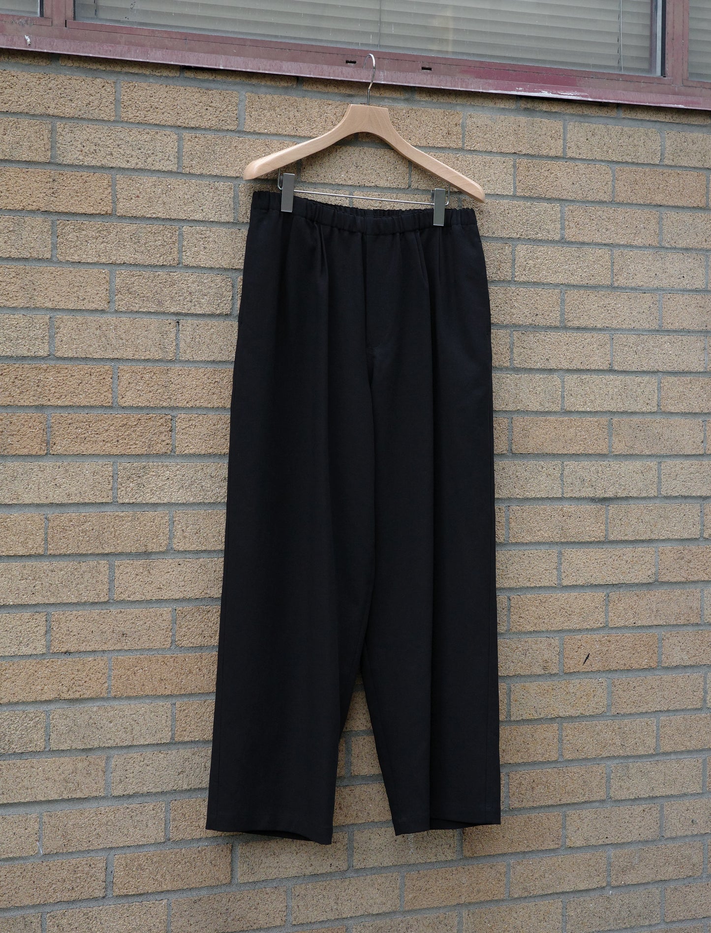 YLEVE 100/2 GV Twill Double Weave Easy Pants - Black