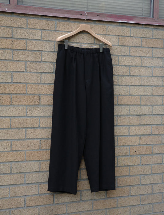 YLEVE 100/2 GV Twill Double Weave Easy Pants - Black