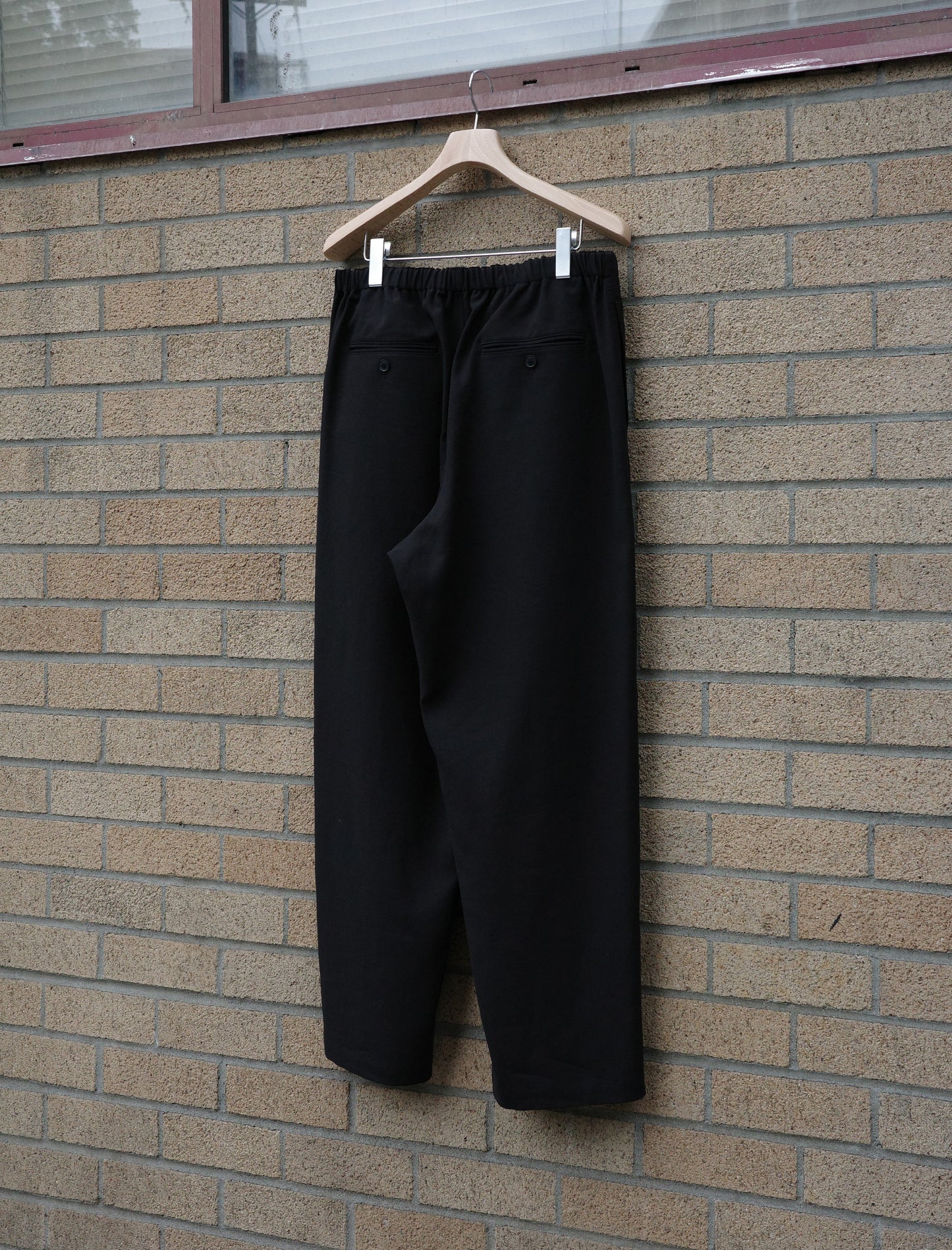 YLEVE 100/2 GV Twill Double Weave Easy Pants - Black