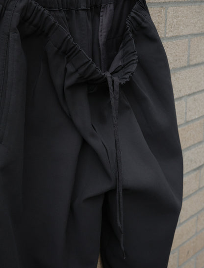 YLEVE 100/2 GV Twill Double Weave Easy Pants - Black