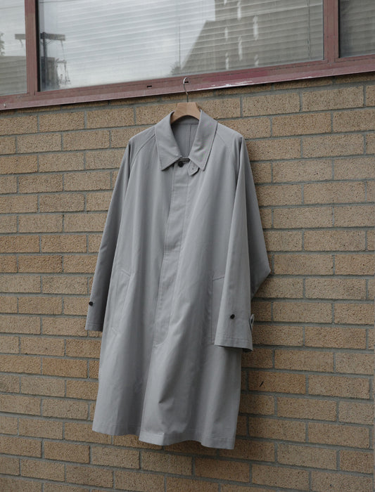YLEVE Cotton Blend Chambray Coat - Faded Blue