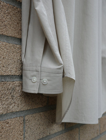 YLEVE Cotton Silk Typewriter Skipper Shirt - LT Soy