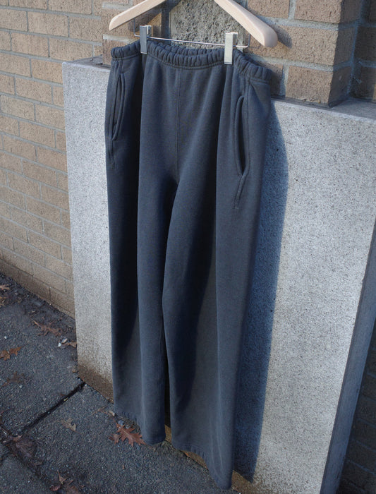 Heavy Weight Fleece Bleach Trousers - Charcoal