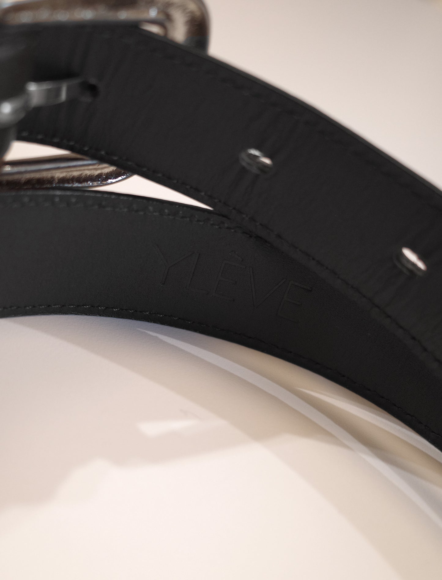 YLEVE Leather Western Belt - Black