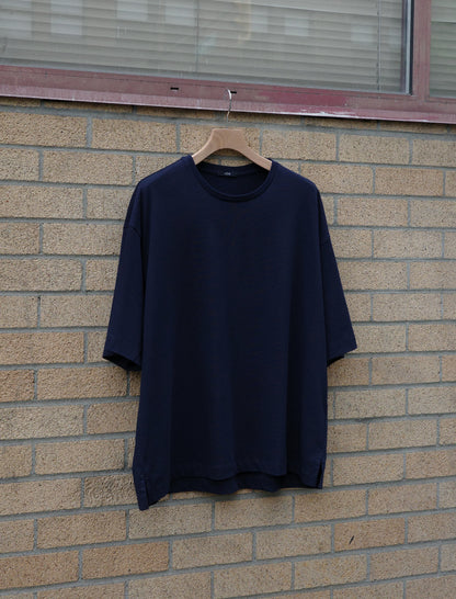 YLEVE Organic Cotton Bio Loose T-Shirt - Navy