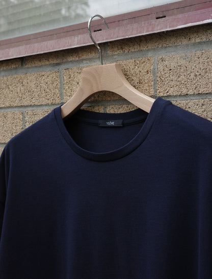 YLEVE Organic Cotton Bio Loose T-Shirt - Navy