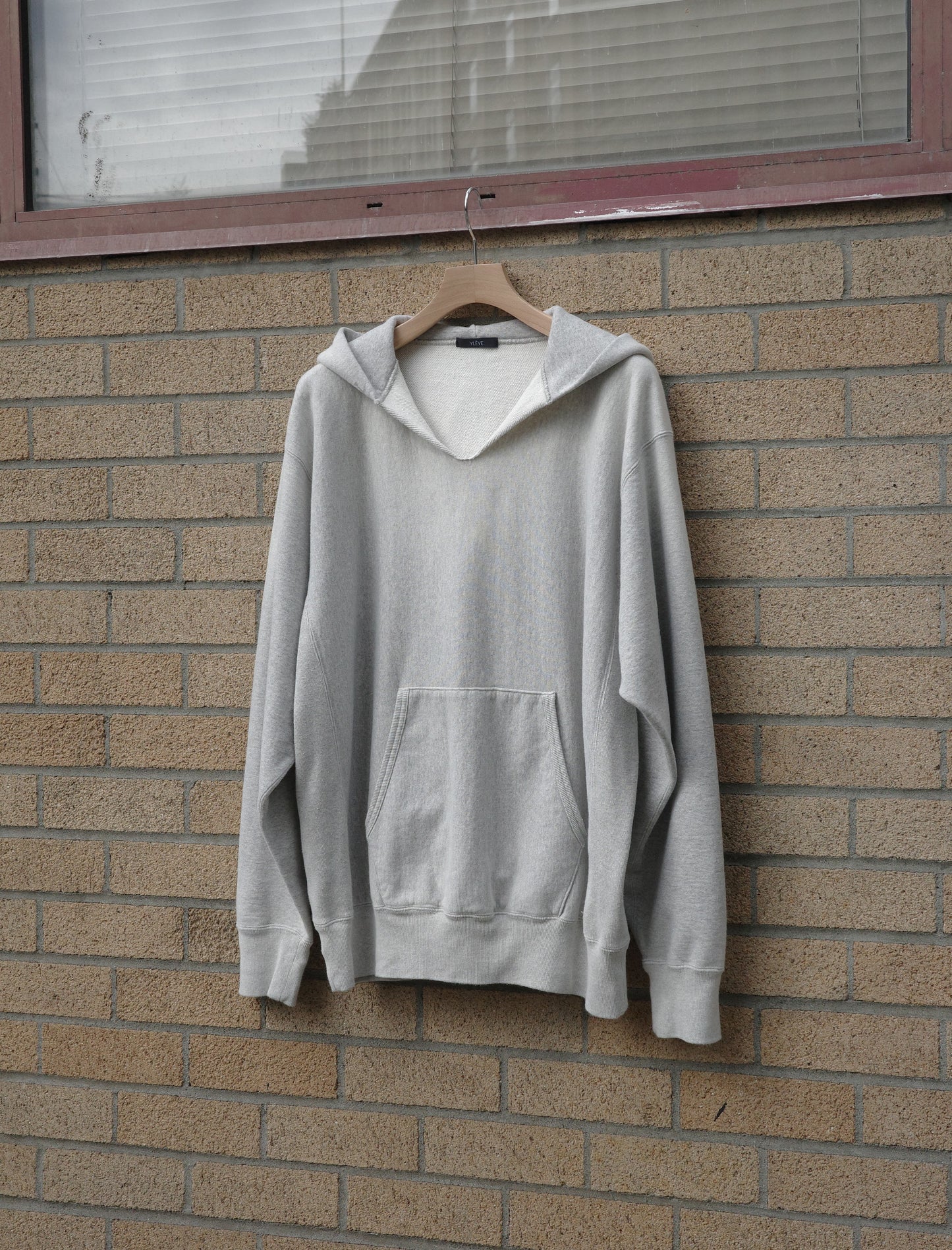 YLEVE Organic Cotton Sun Faded Sweat Hoodie - Heather Grey