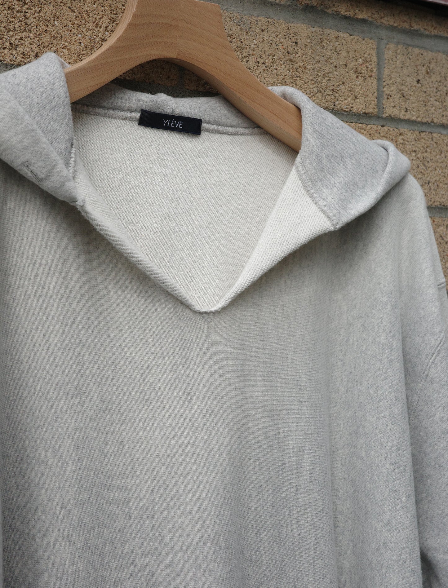 YLEVE Organic Cotton Sun Faded Sweat Hoodie - Heather Grey