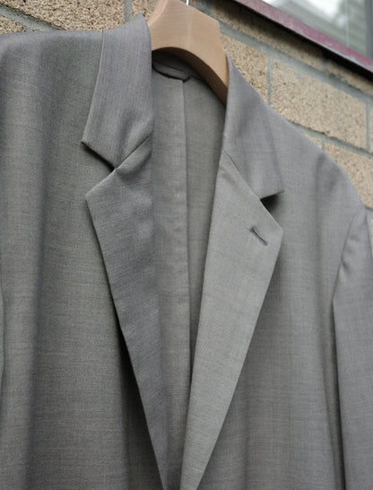 Super 120's Wool Chambray Jacket - Mocha