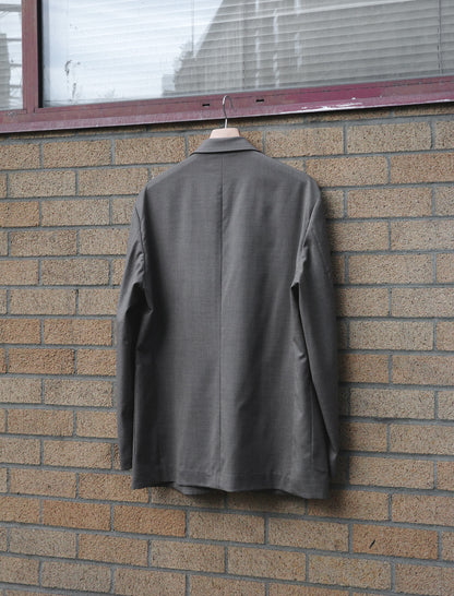 Super 120's Wool Chambray Jacket - Mocha