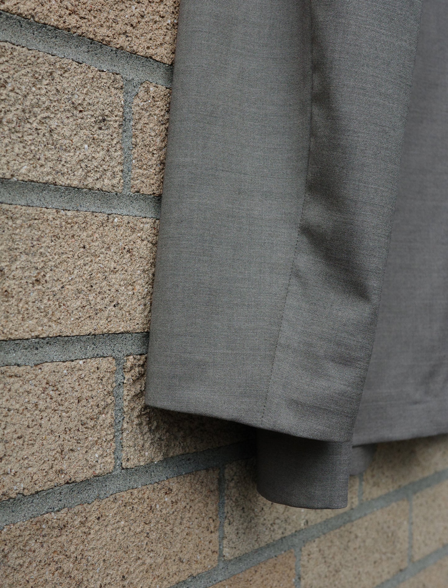 Super 120's Wool Chambray Jacket - Mocha