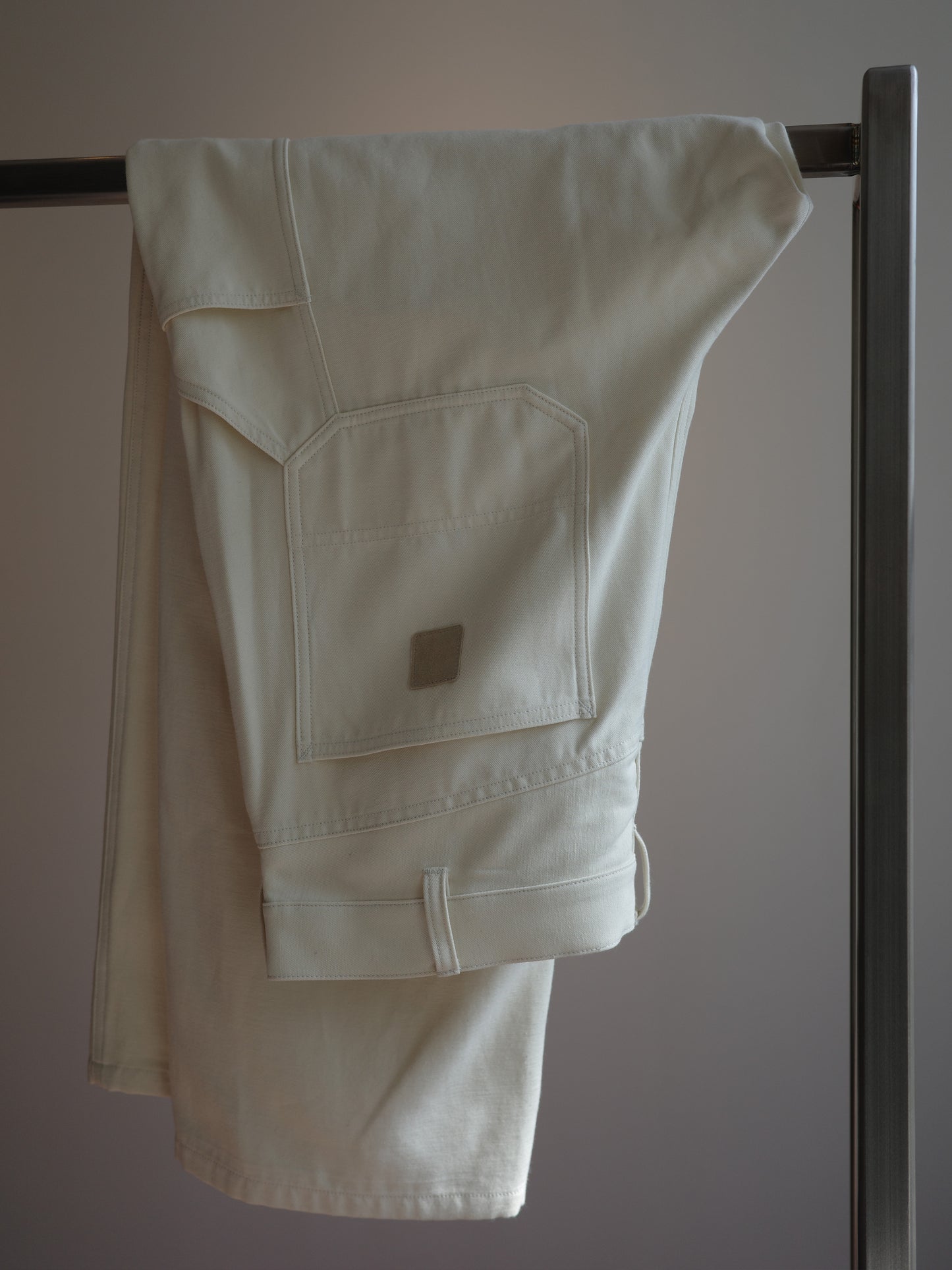 YLEVE Viscose Cotton Painter Pants - Ivory