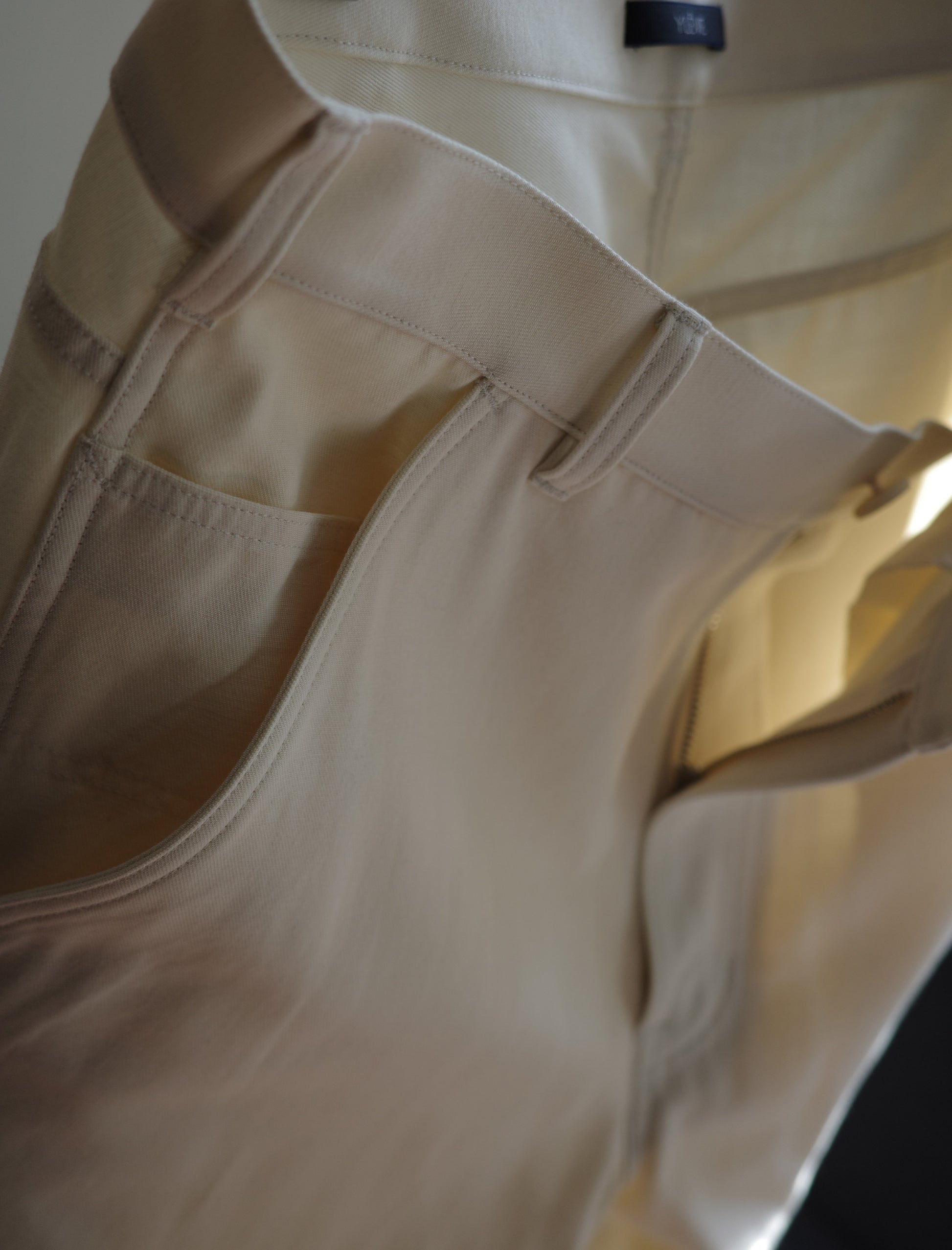 YLEVE Viscose Cotton Painter Pants - Ivory